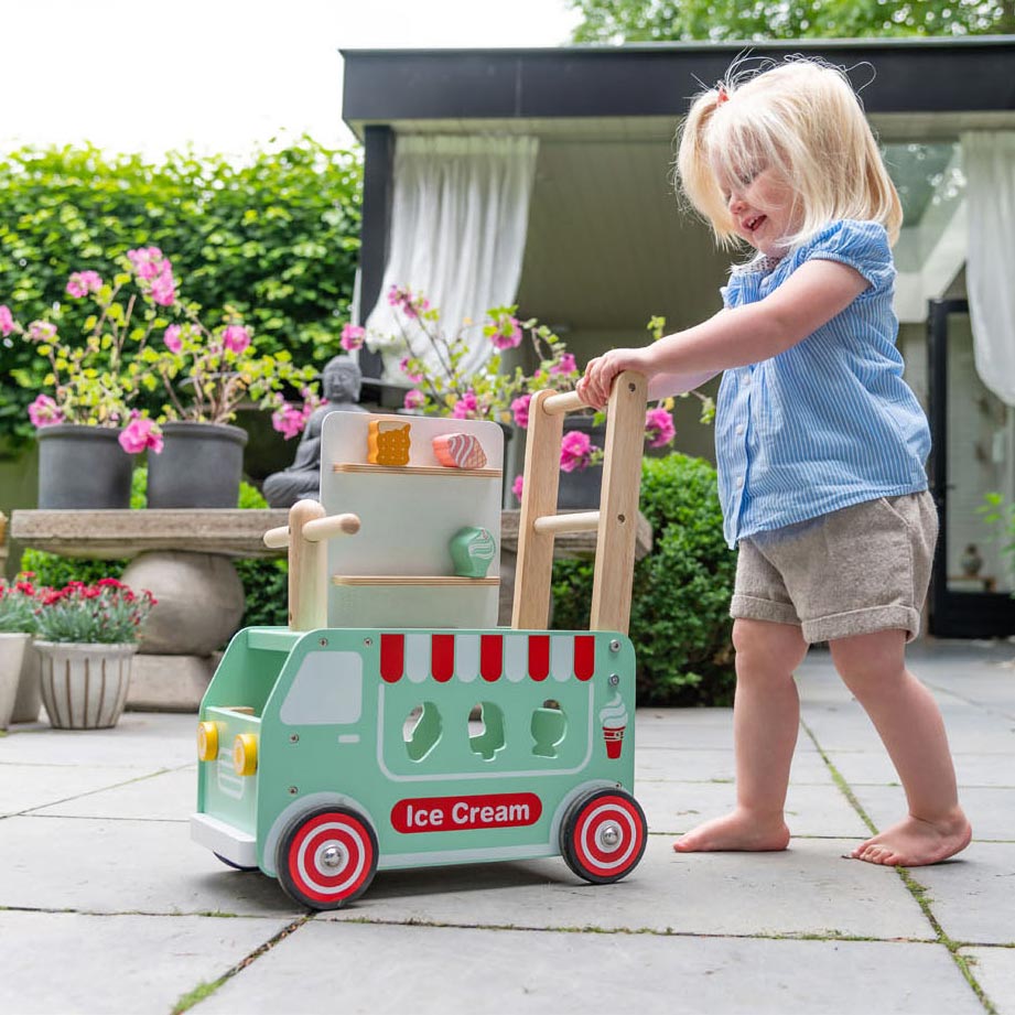 Ich bin Toy Loop Push Wagon Eiswagen Junior Mintgrün