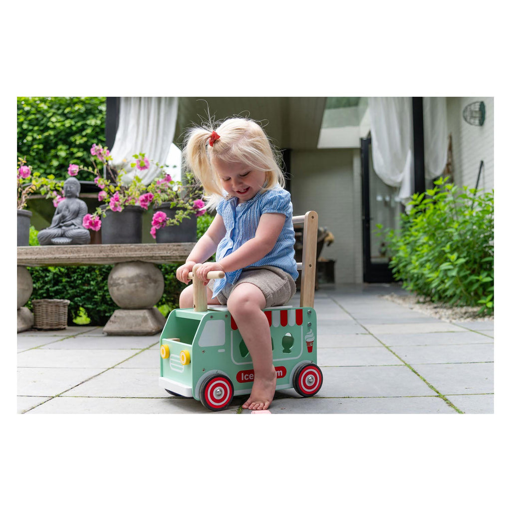 Ich bin Toy Loop Push Wagon Eiswagen Junior Mintgrün