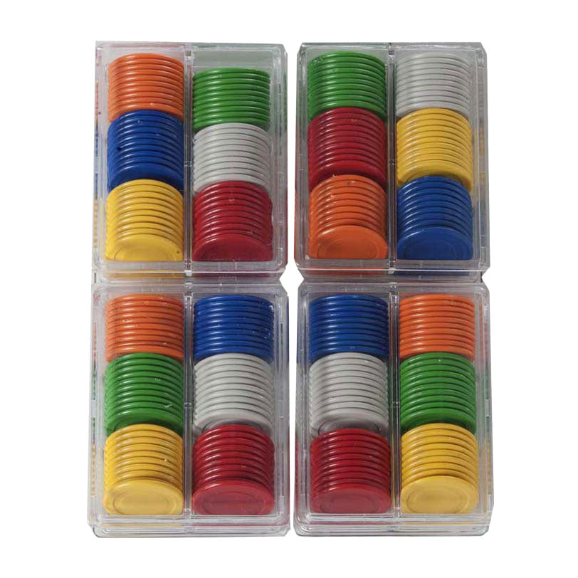 25-mm-Chips, 240 Stück, verschiedene Farben