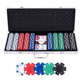 Longfield pokerset in zilveren koffer - 500 chips 11,5gr.