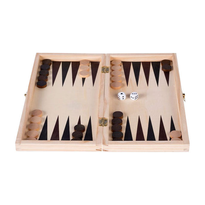 Longfield Schach- und Backgammon-Holzkasten 30x16x4 cm