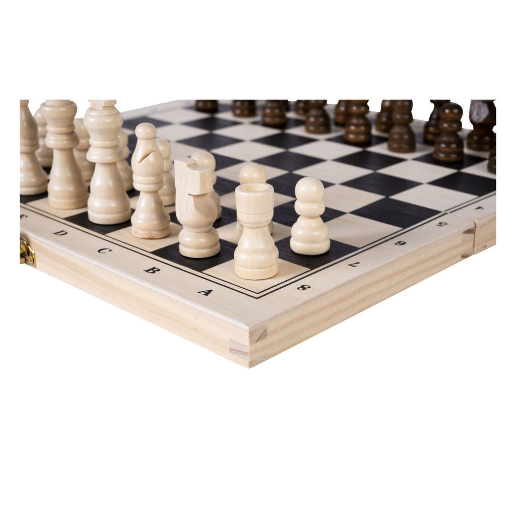 Longfield Schach- und Backgammon-Holzkasten 30x16x4 cm