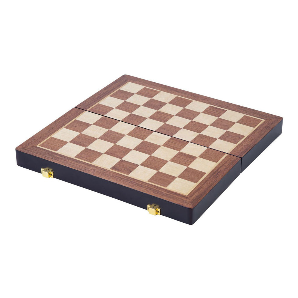Engelhart essenhouten schaakspel opklapbaar - 38,5x38,5x5,8cm