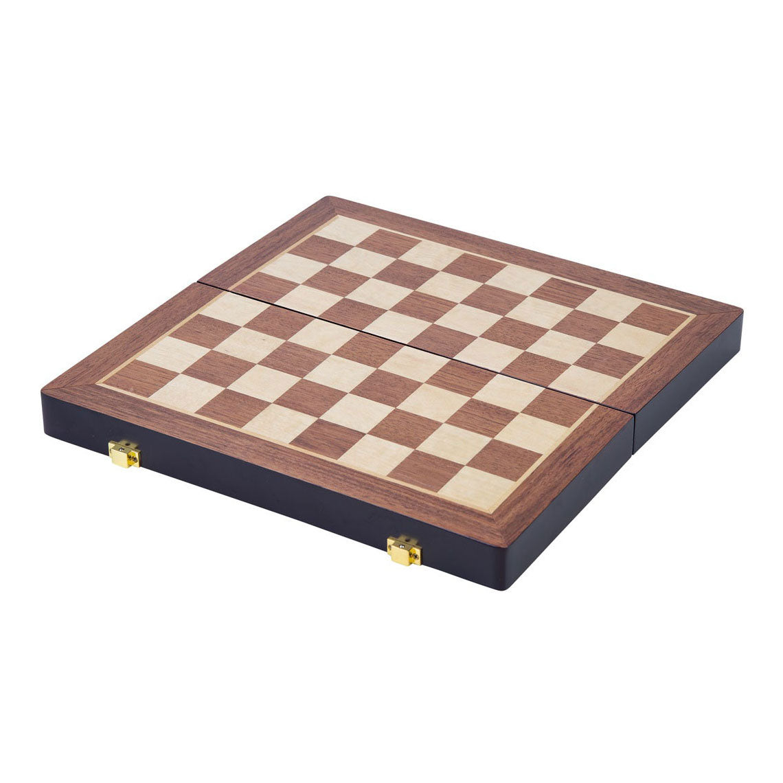 Engelhart essenhouten schaakspel opklapbaar - 38,5x38,5x5,8cm