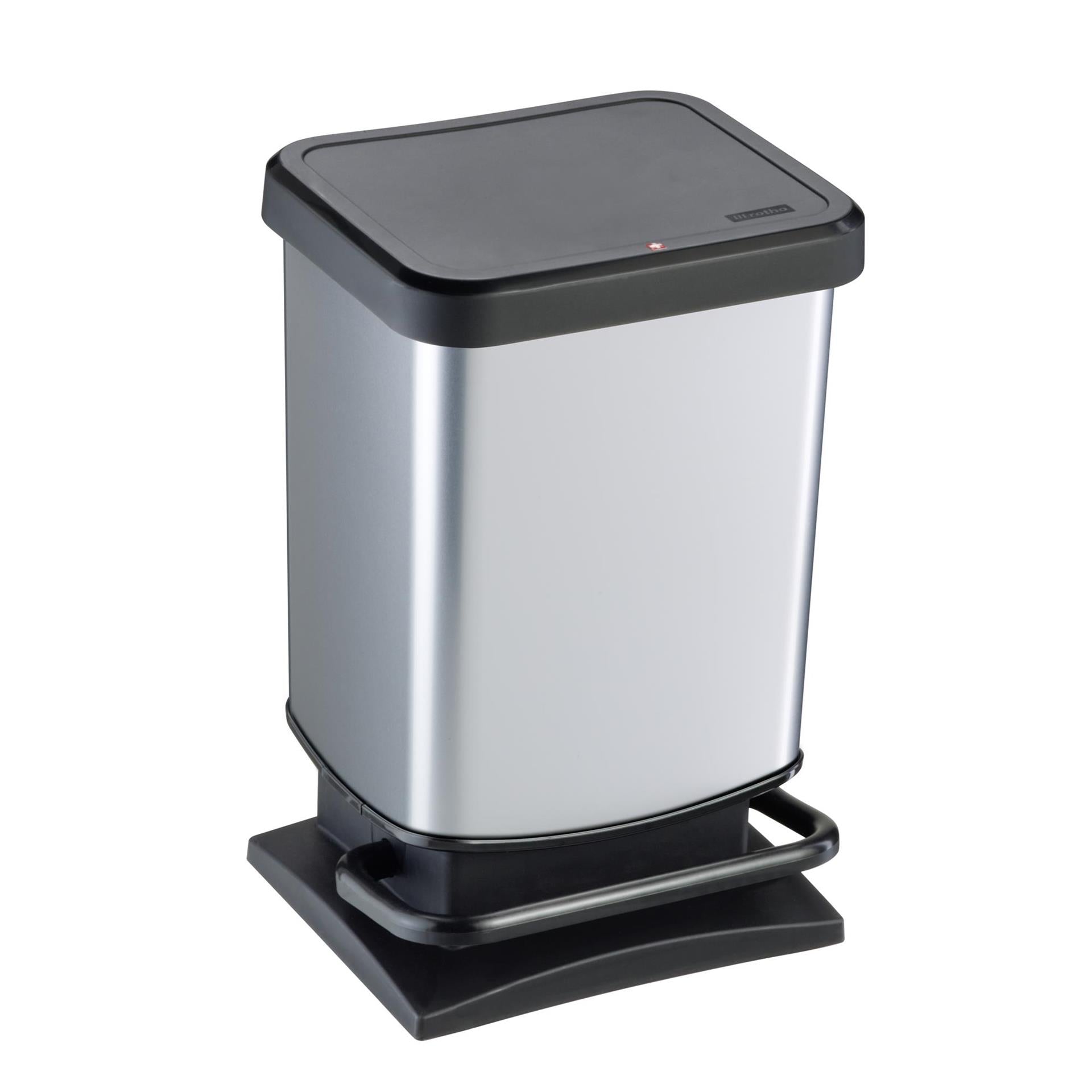Rotho paso pedaalemmer 20l zilver