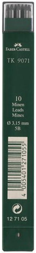 Faber-castell potloodstiftjes vulpotlood - tk9071 - lijnbreedte 3,15mm - hardheid 5b - 10 stuks in koker - fc-127105