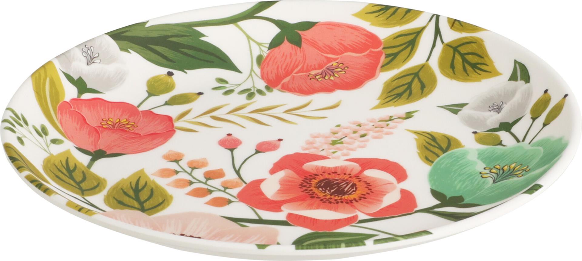 Cosydecor bord plat melamine bloemen ø20cm