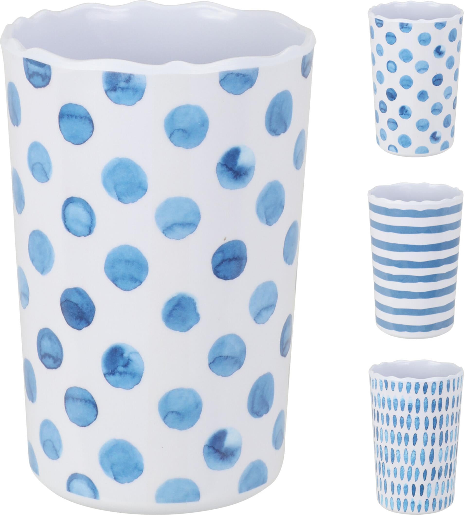 Excellent houseware beker melamine 340ml ø8xh11cm 3 assorti