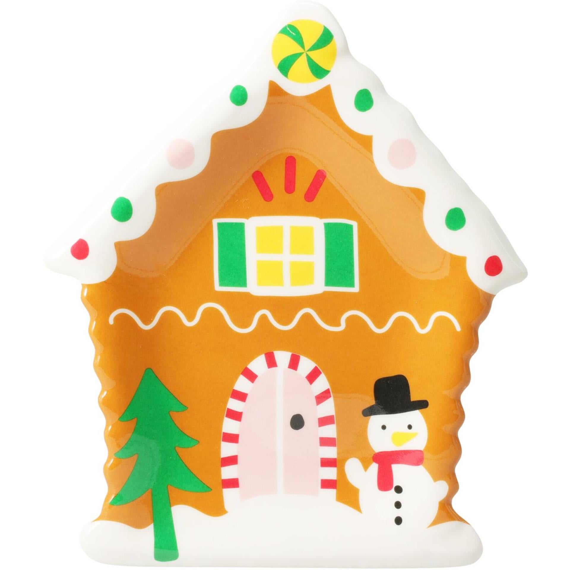 Home styling kerstbord melamine 19,8x16 peperkoekhuis