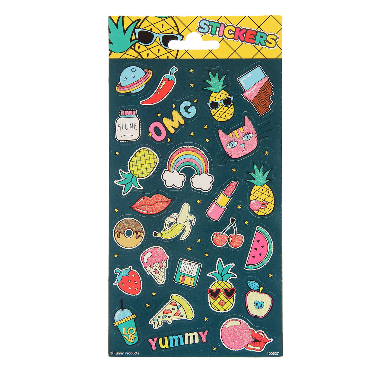 Totum Stickerbogen „Funkel“ – Ananas