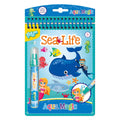 Totum junior magisch water kleurboekje junior sealife zeedieren - herbruikbaar kleurboek tekenen en kleuren aqua magic educatief peuter speelgoed 16 x 21 cm