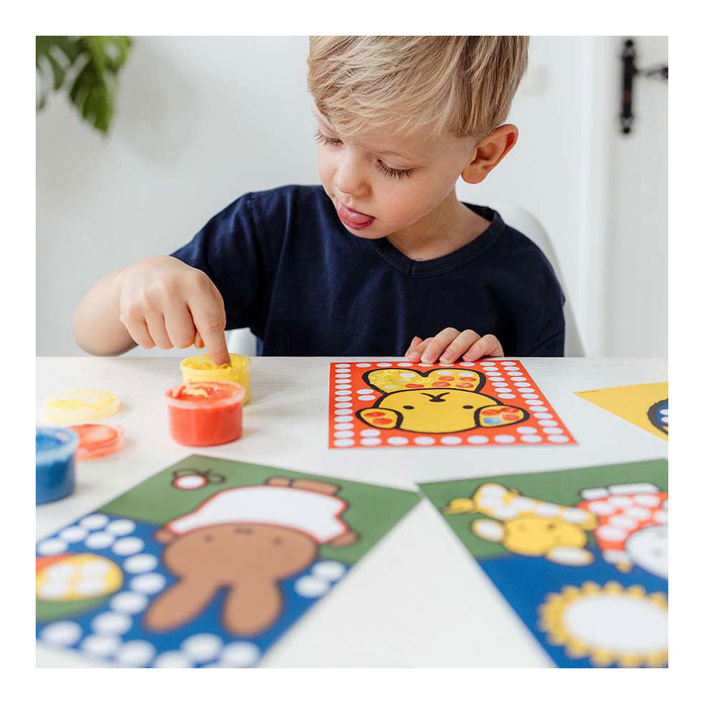 Kreative Bastelgruppe – Kreativ mit Fingerfarben – Miffy