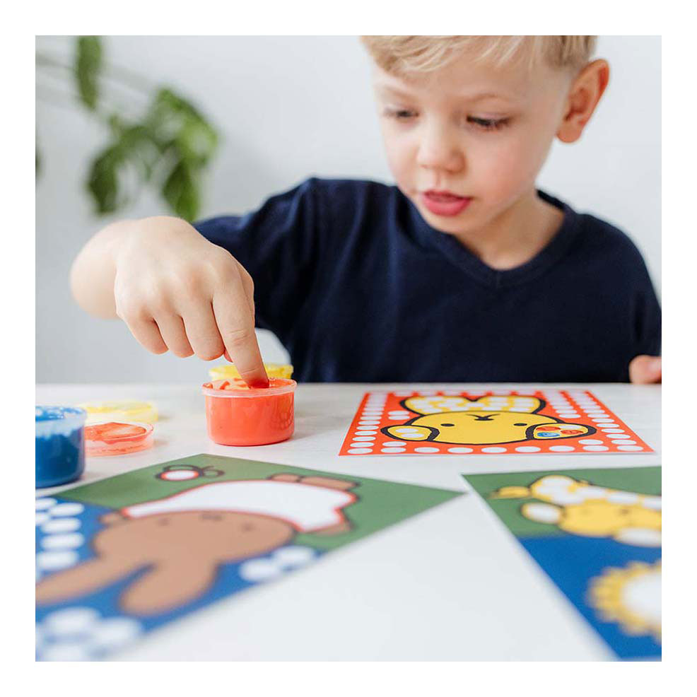Kreative Bastelgruppe – Kreativ mit Fingerfarben – Miffy