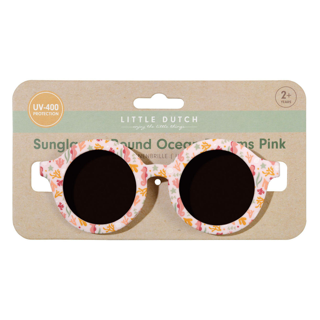 Kleine niederländische Kinder-Sonnenbrille Ozeanträume rosa