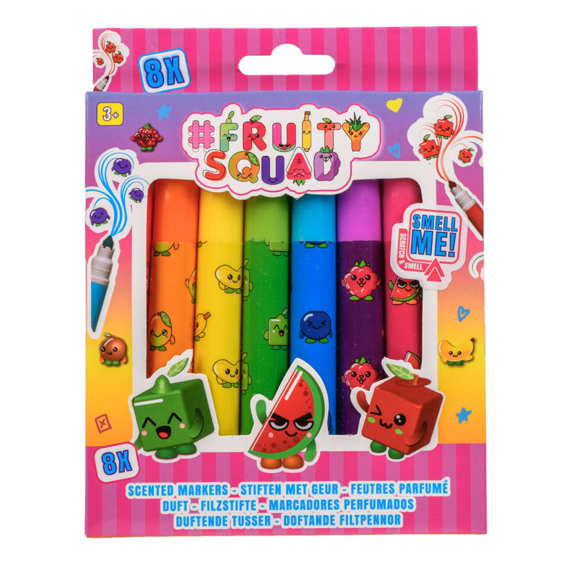 Canenco Fruity Squad Marker Strickgarn mit Duft, 8 Stück.