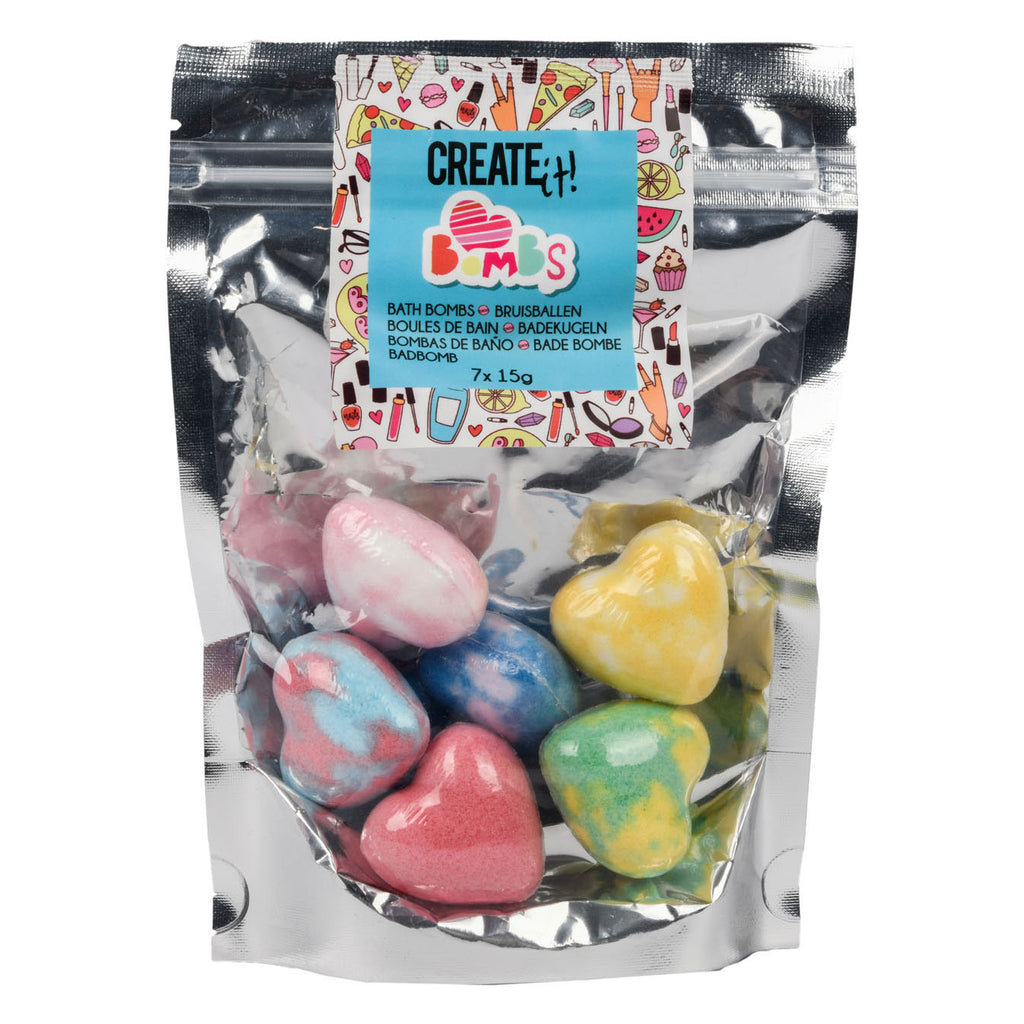 Erstellen Sie es! Schönheit Badebomben Herzen 7er-Pack