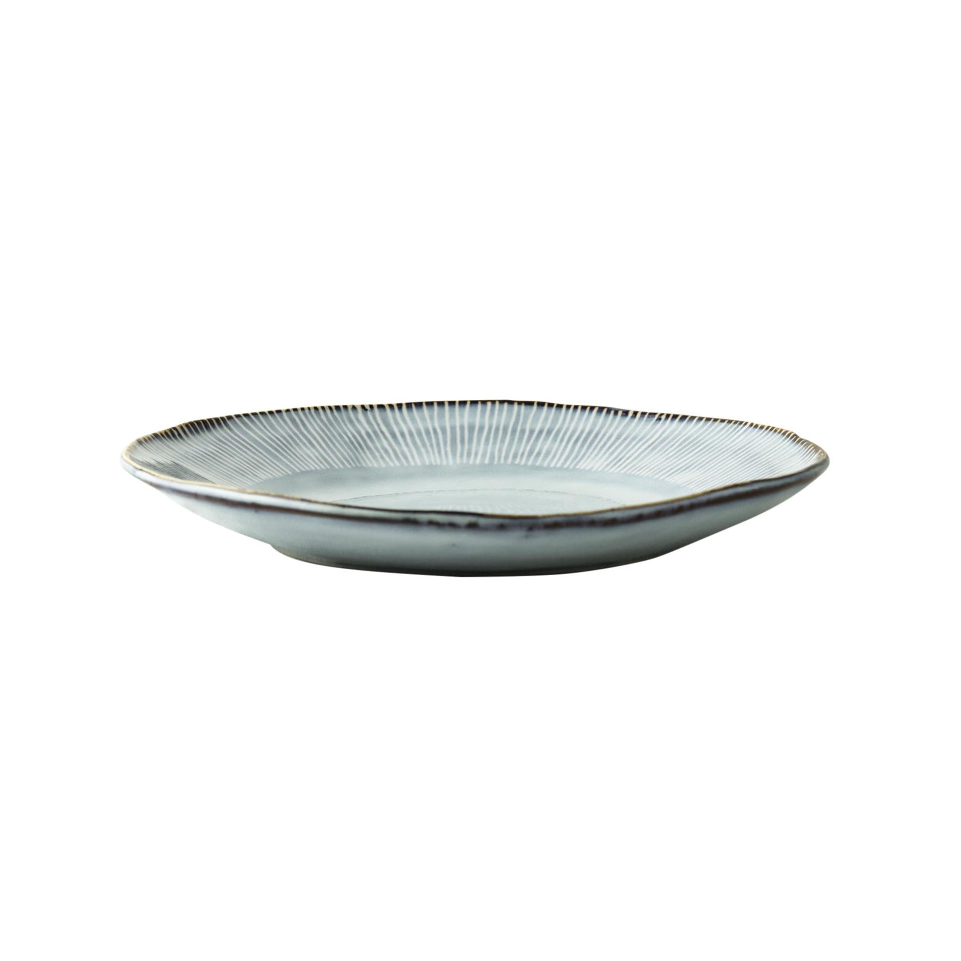 Dutch rose organic bord ø21,5cm blauw doos a 4 stuks