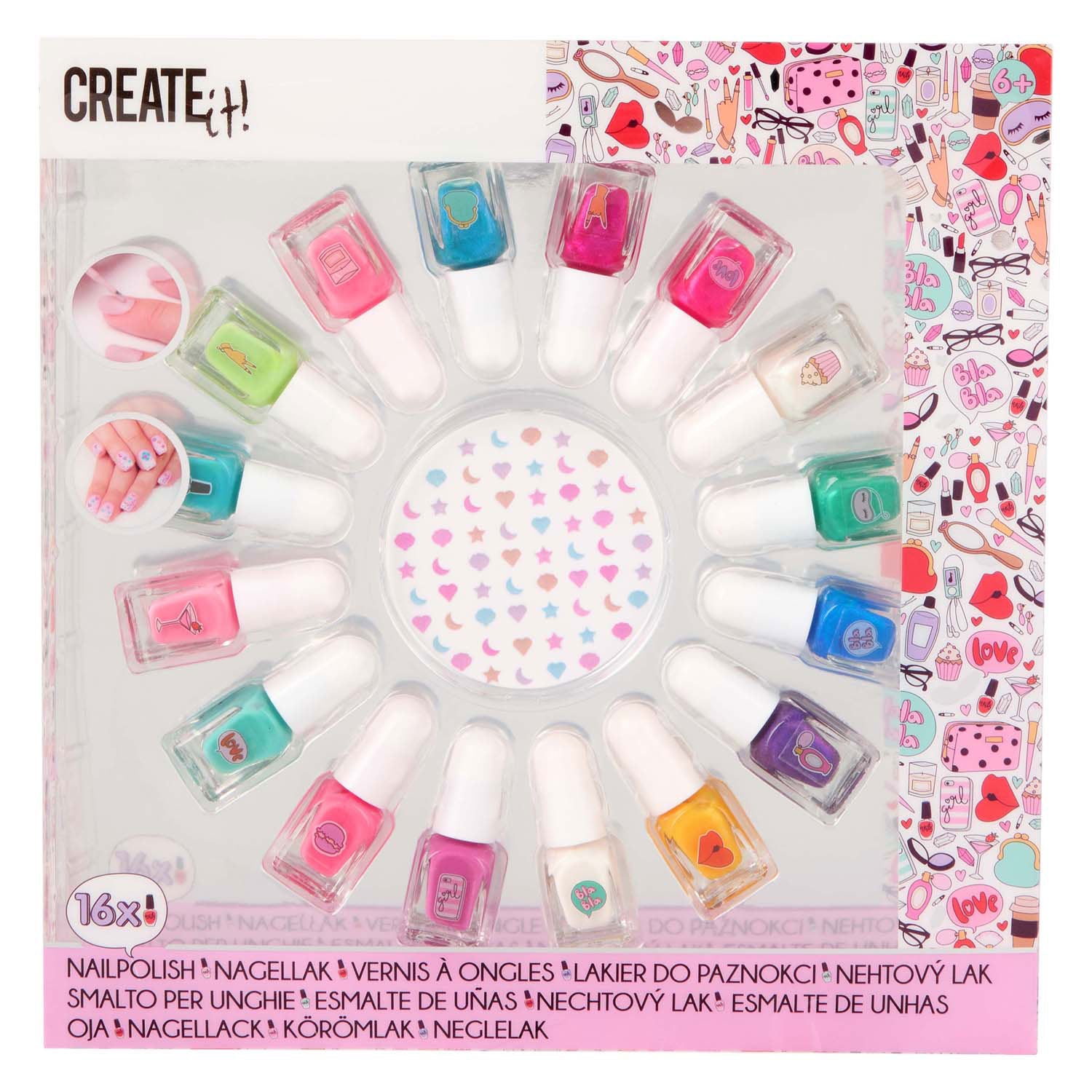 Canenco Beauty Nagellack-Set Meerjungfrau, 16-teilig.