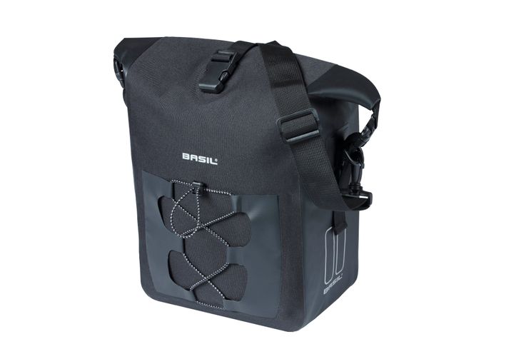 Basil Navigator Wasserdichte Fahrradtasche M 12-15 Liter 25 x 14 x 34 cm - schwarz