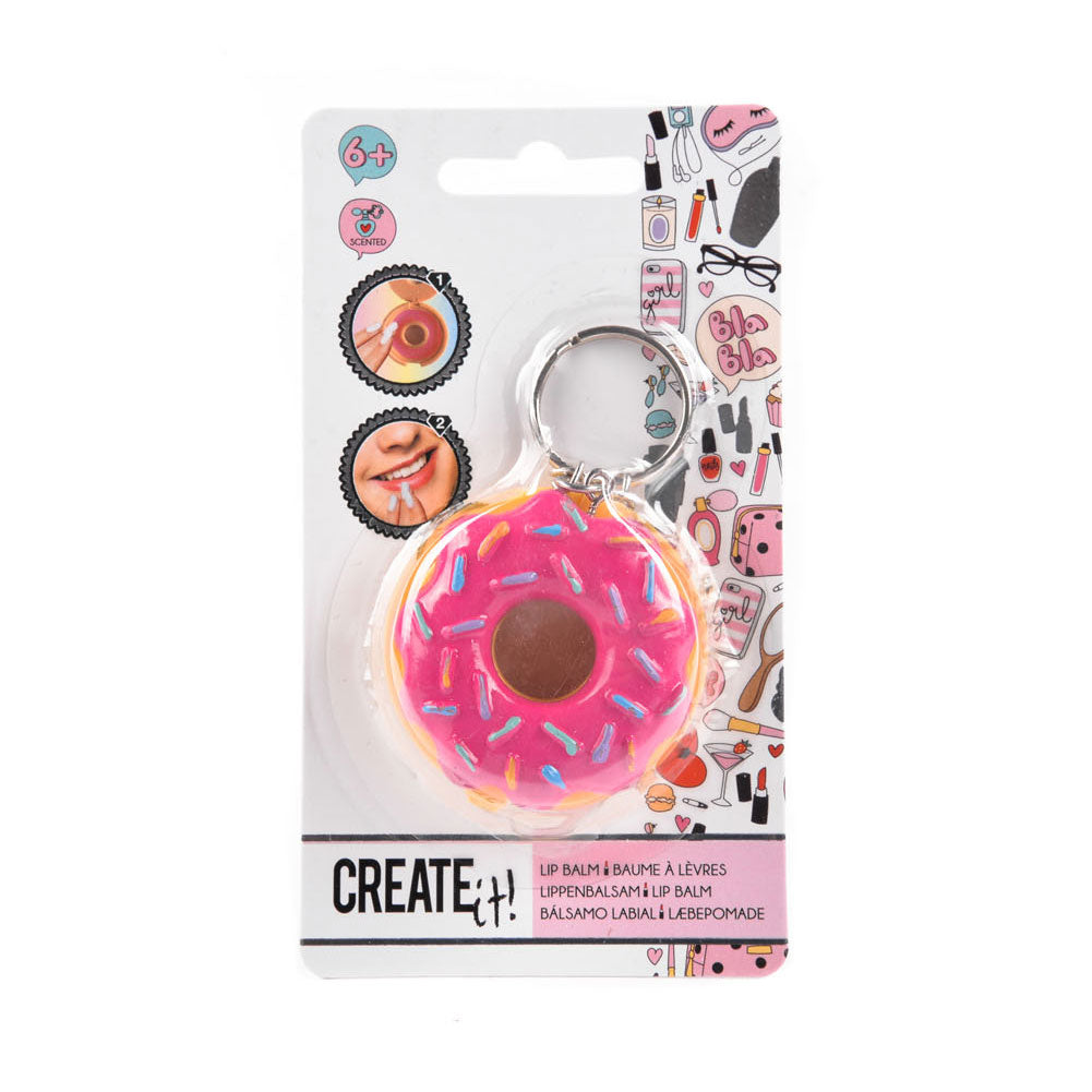 Kreiere es! Beauty-Schlüsselanhänger-Donut mit Lippenbalsam