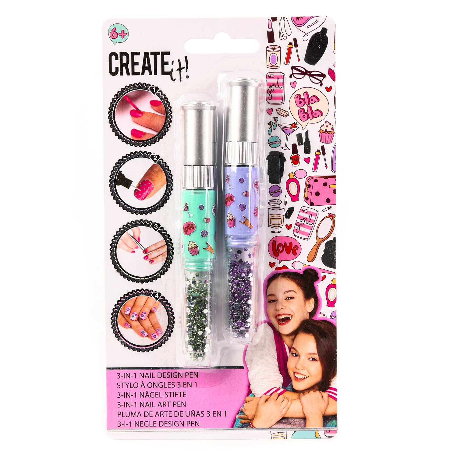 Erstellen Sie es! Schönheitsnaillack 3in1 Stift, 2 Stk.