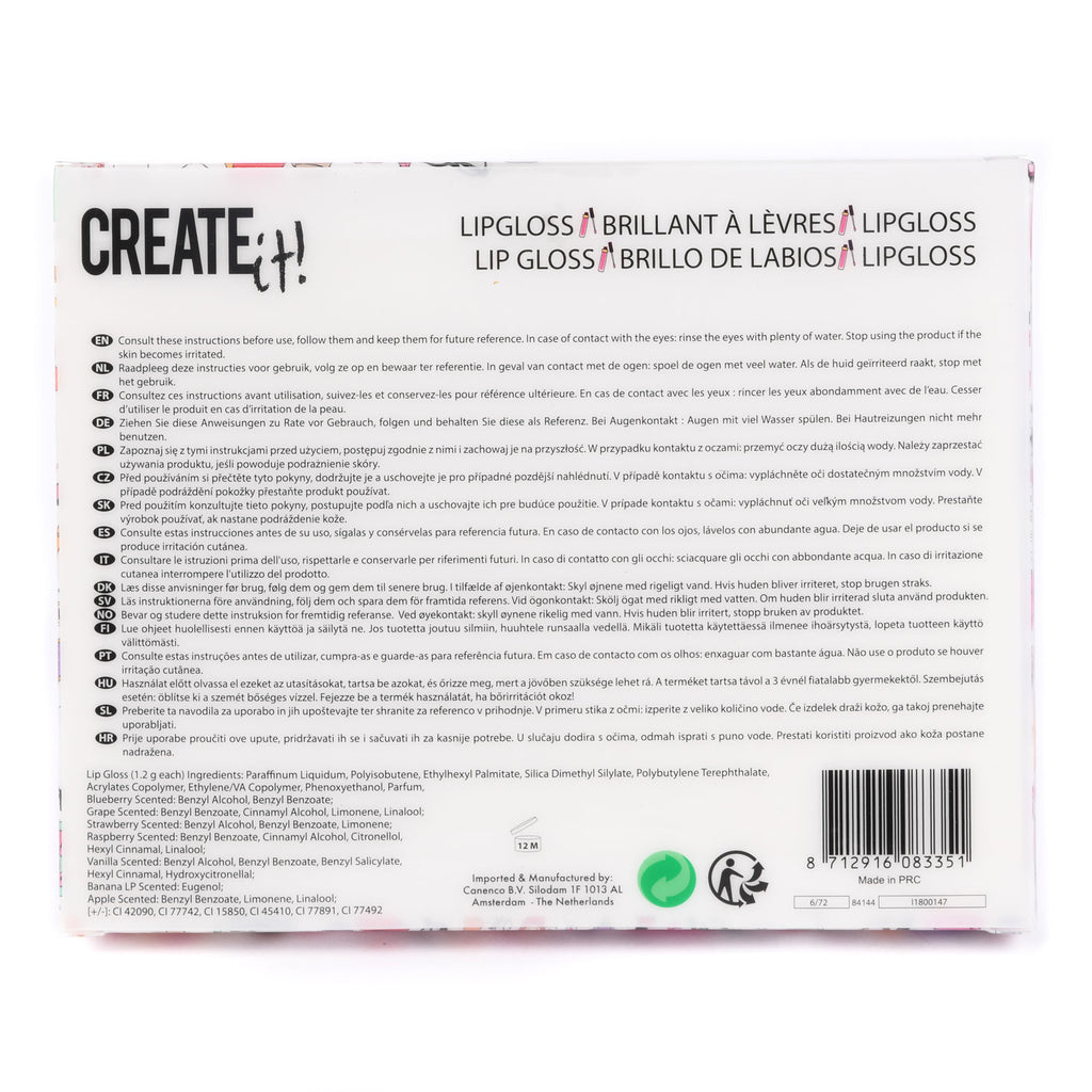 Canenco create it! lipgloss geur glitter - 7st.
