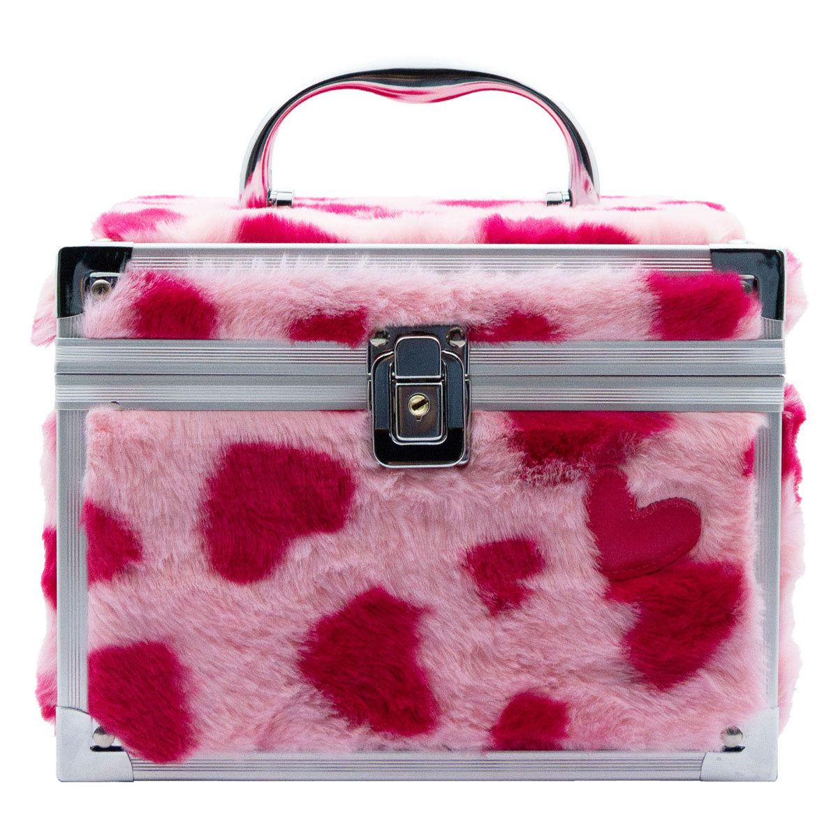 Kreiere es! Herzförmiges Make-up-Etui mit flauschigen Herzen