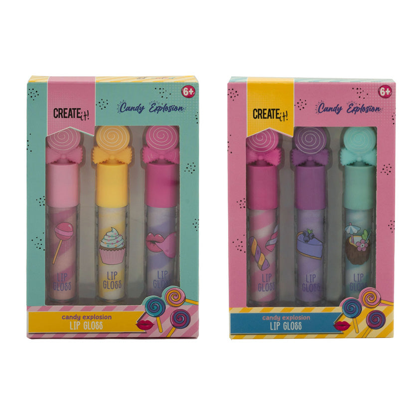 Erstellen Sie es! Candy Lipgloss, 3 Stück