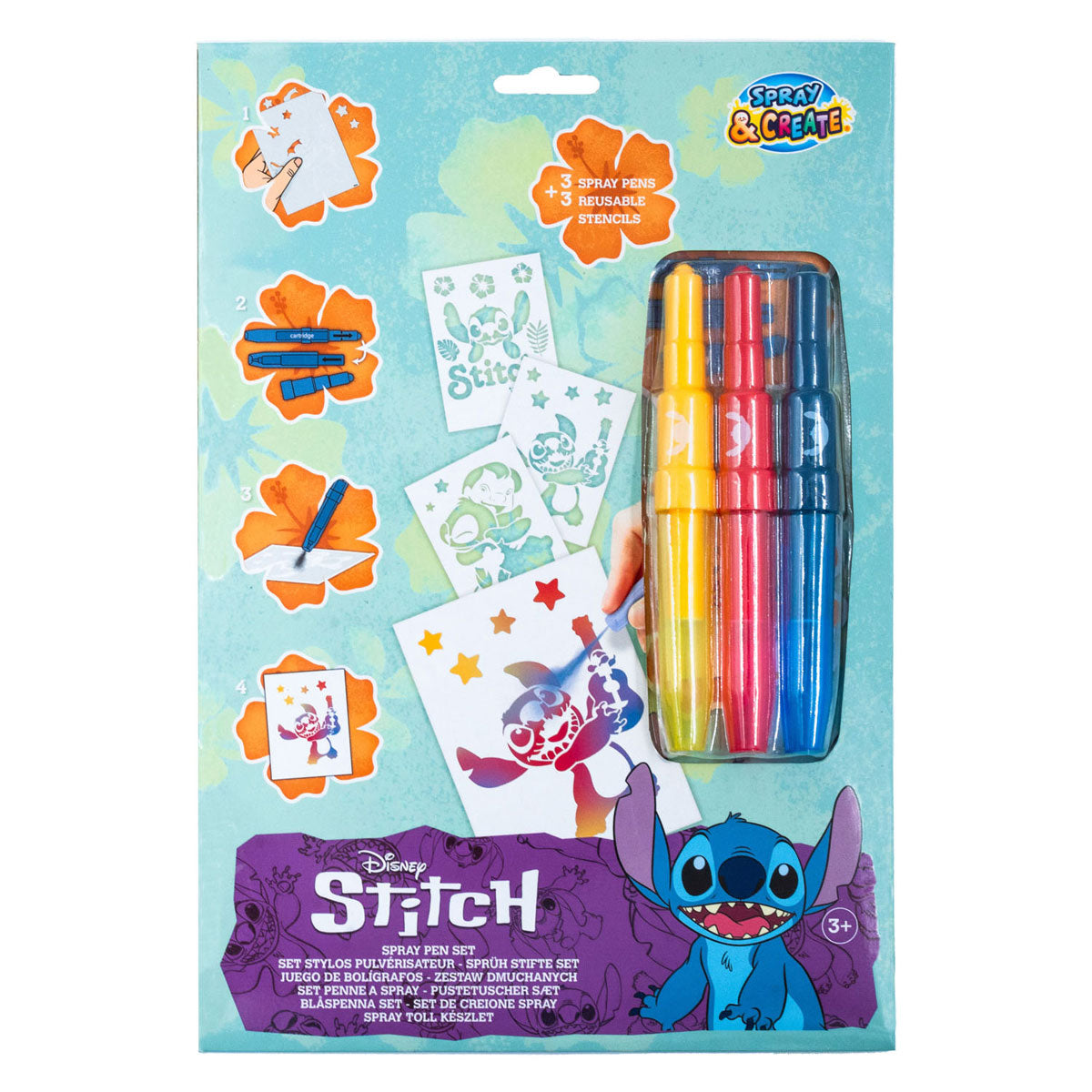 Stitch spray pen set in a4 envelope | 6 stuks