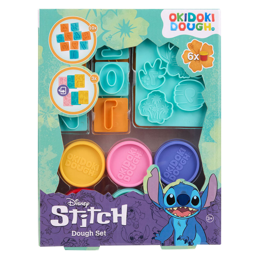 Canenco stitch kleiset met cijfers - 6 kleipotjes