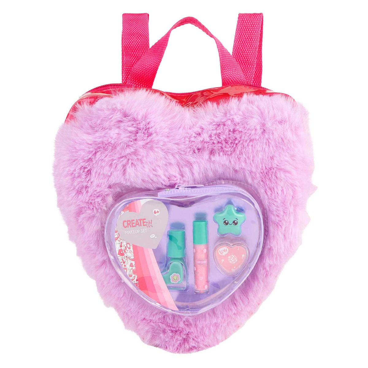 Canenco Create it! Beauty-Make-up-Set im flauschigen Rucksack, Liebe Lila