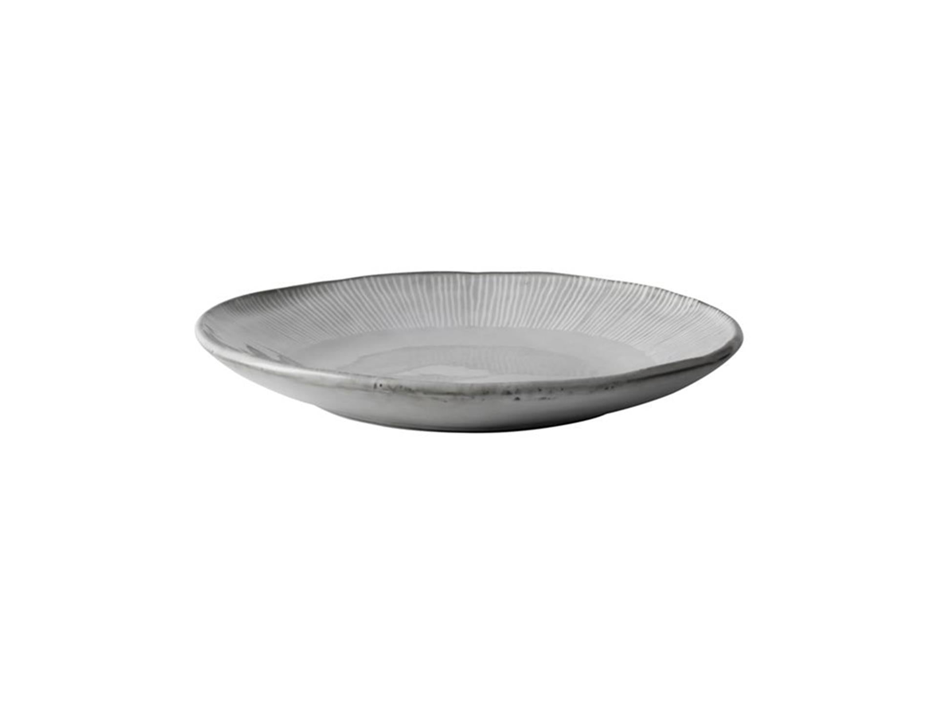 Dutch rose organic bord ø21,5cm licht grijs doos a 4 stuks