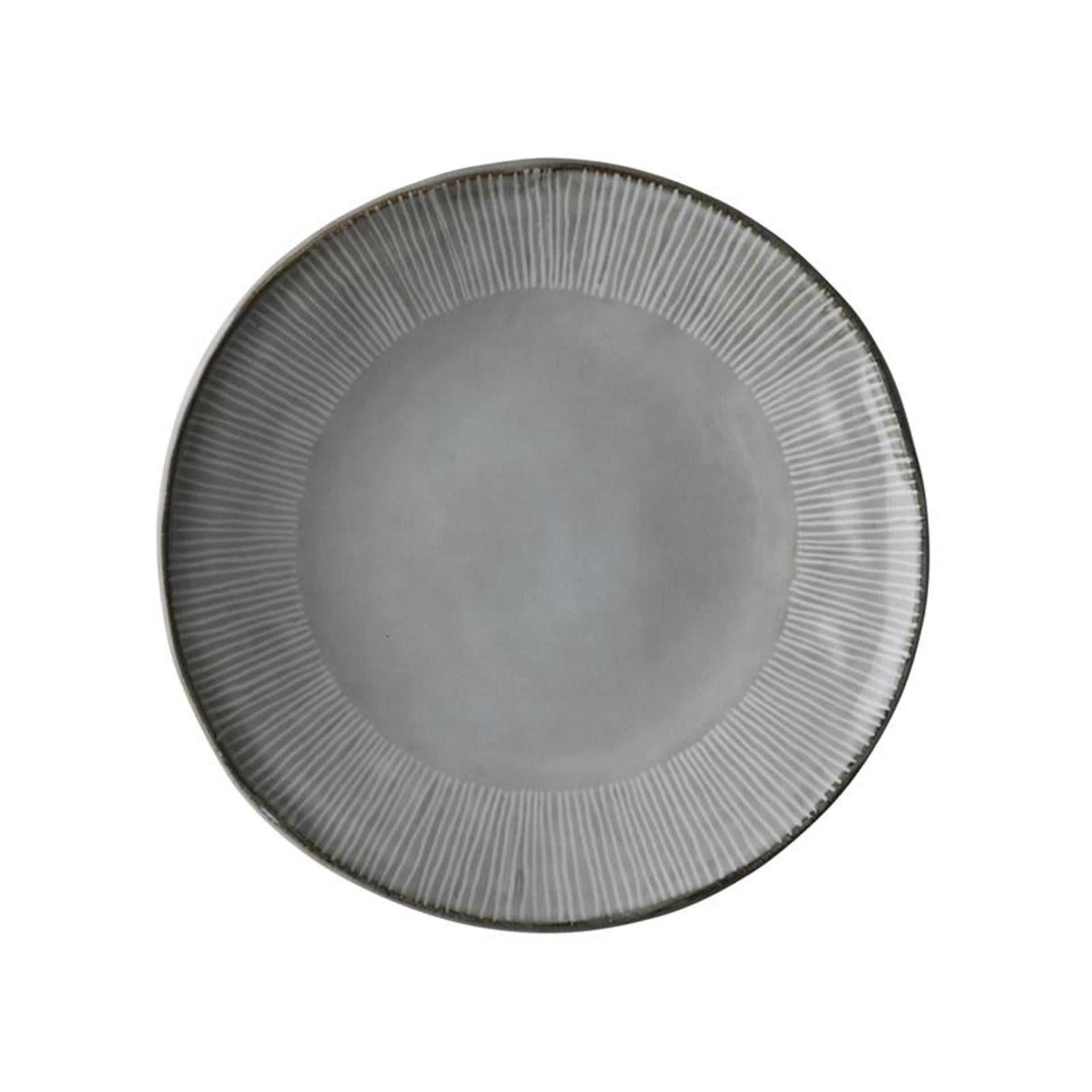 Dutch rose organic bord ø21,5cm licht grijs doos a 4 stuks
