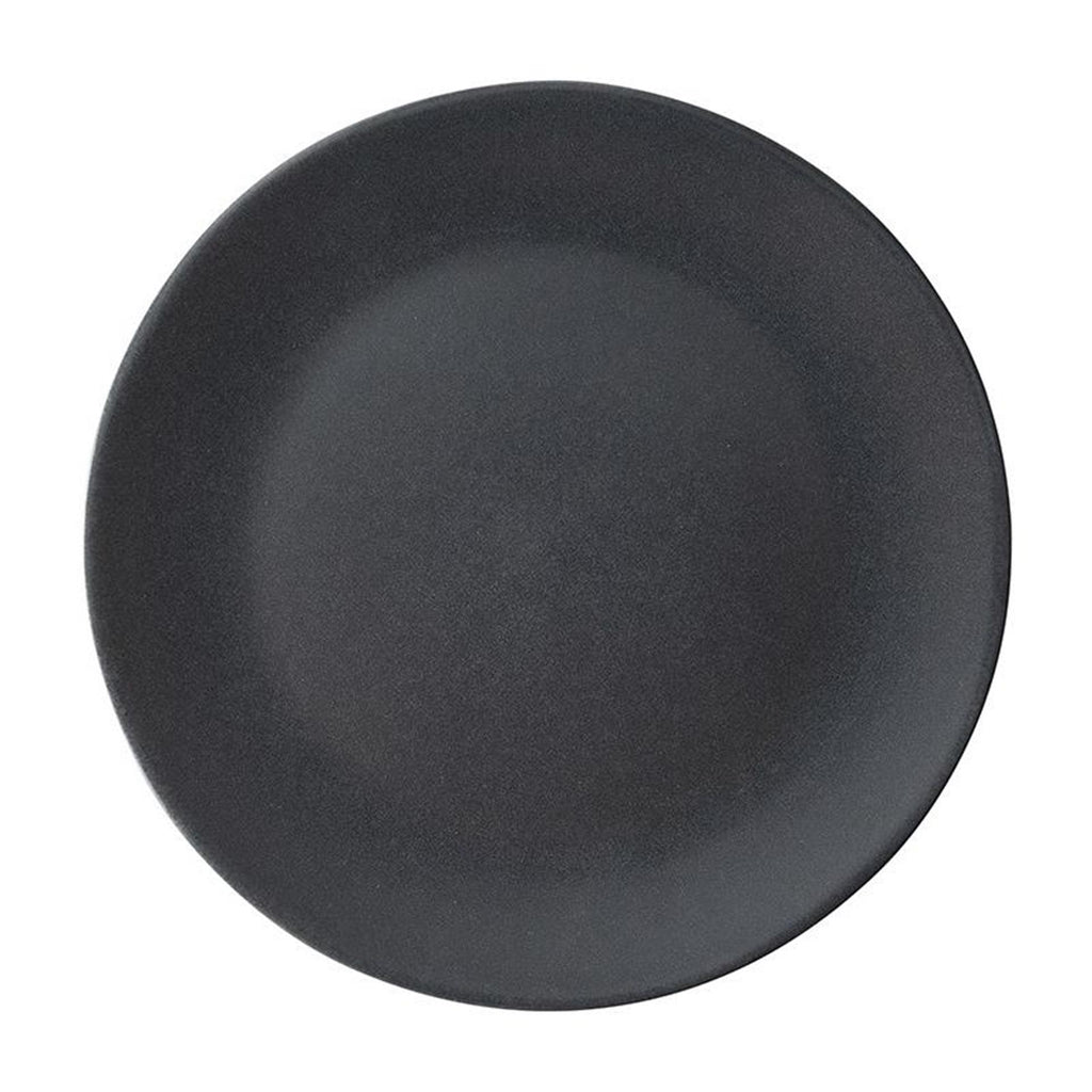 Dutch rose velvet bord plat ø20,5cm mat zwart 4st