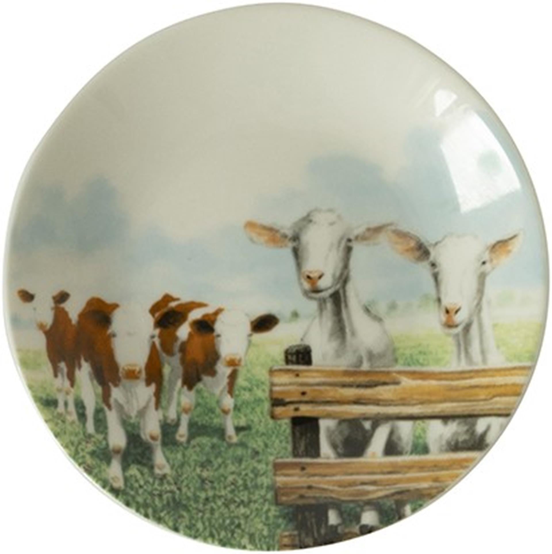 Wiebe van der zee wiebe's farm petit four koe geit ø10,5cm doos a 6 stuks porselein