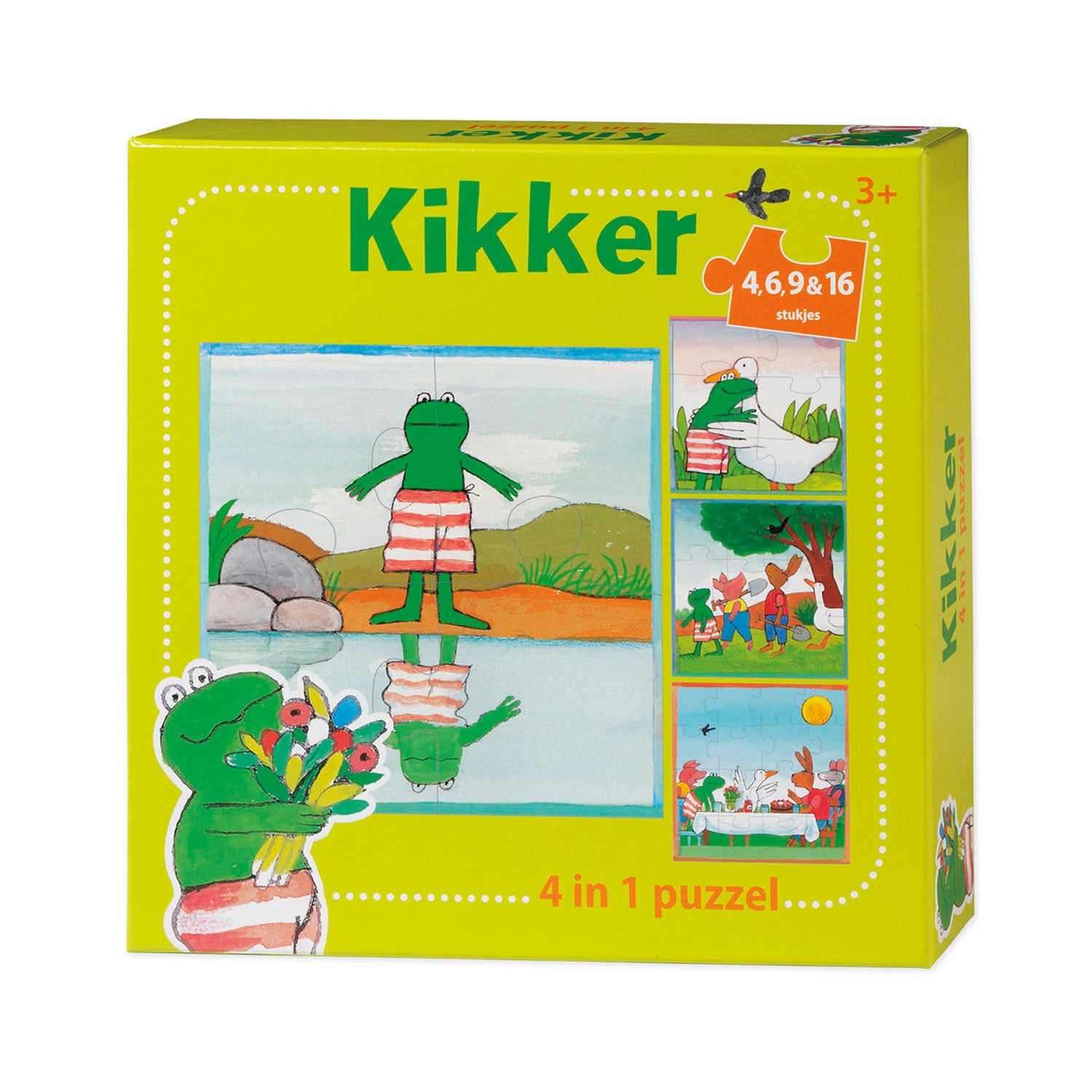 Bambolino de wereld van kikker puzzel, 4in1