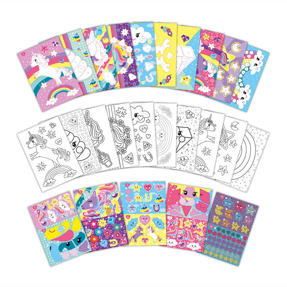 Totum-Stickerbuch-Sticker auf Einhorn mit Zahl