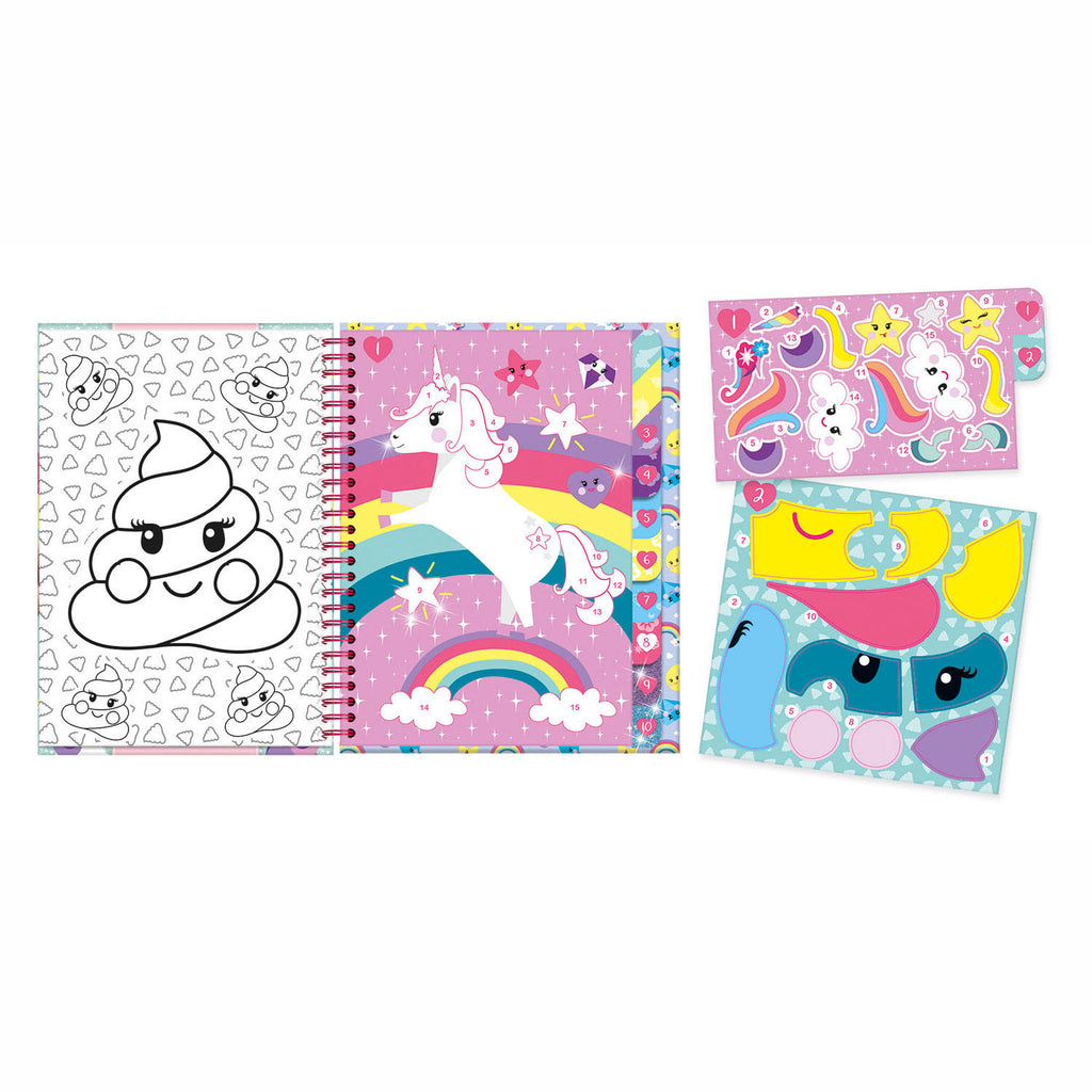 Totum-Stickerbuch-Sticker auf Einhorn mit Zahl