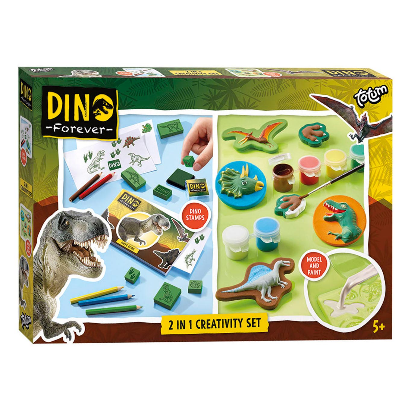 Totum Dino für immer – 2-in-1 Gips- und Kreativitätsset für immer