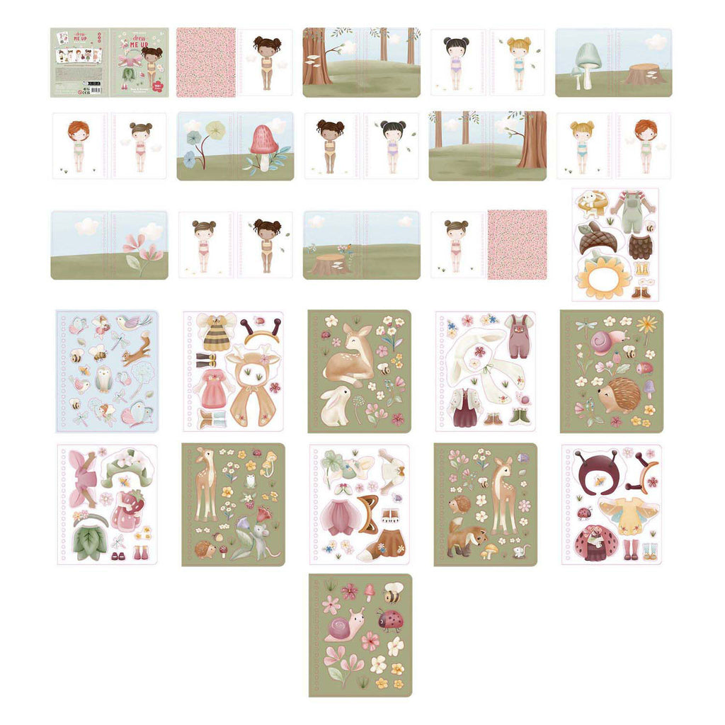 Little Dutch Anzieh-Stickerbuch rosa Feengarten