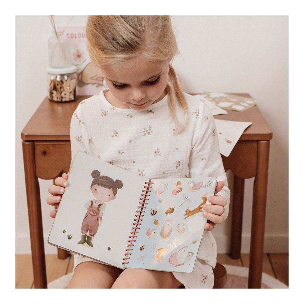 Little Dutch Anzieh-Stickerbuch rosa Feengarten
