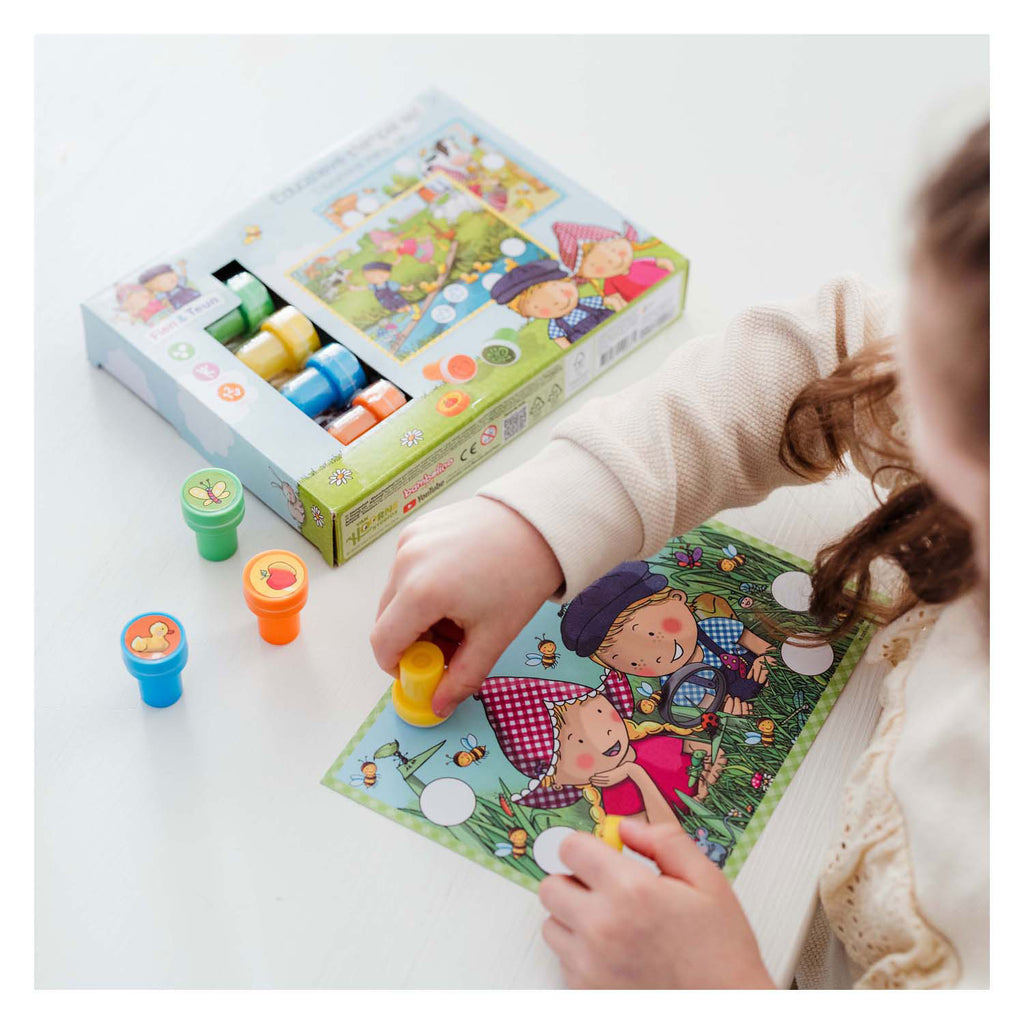Bambolino Toys Fien teun pädagogisches Stempelset