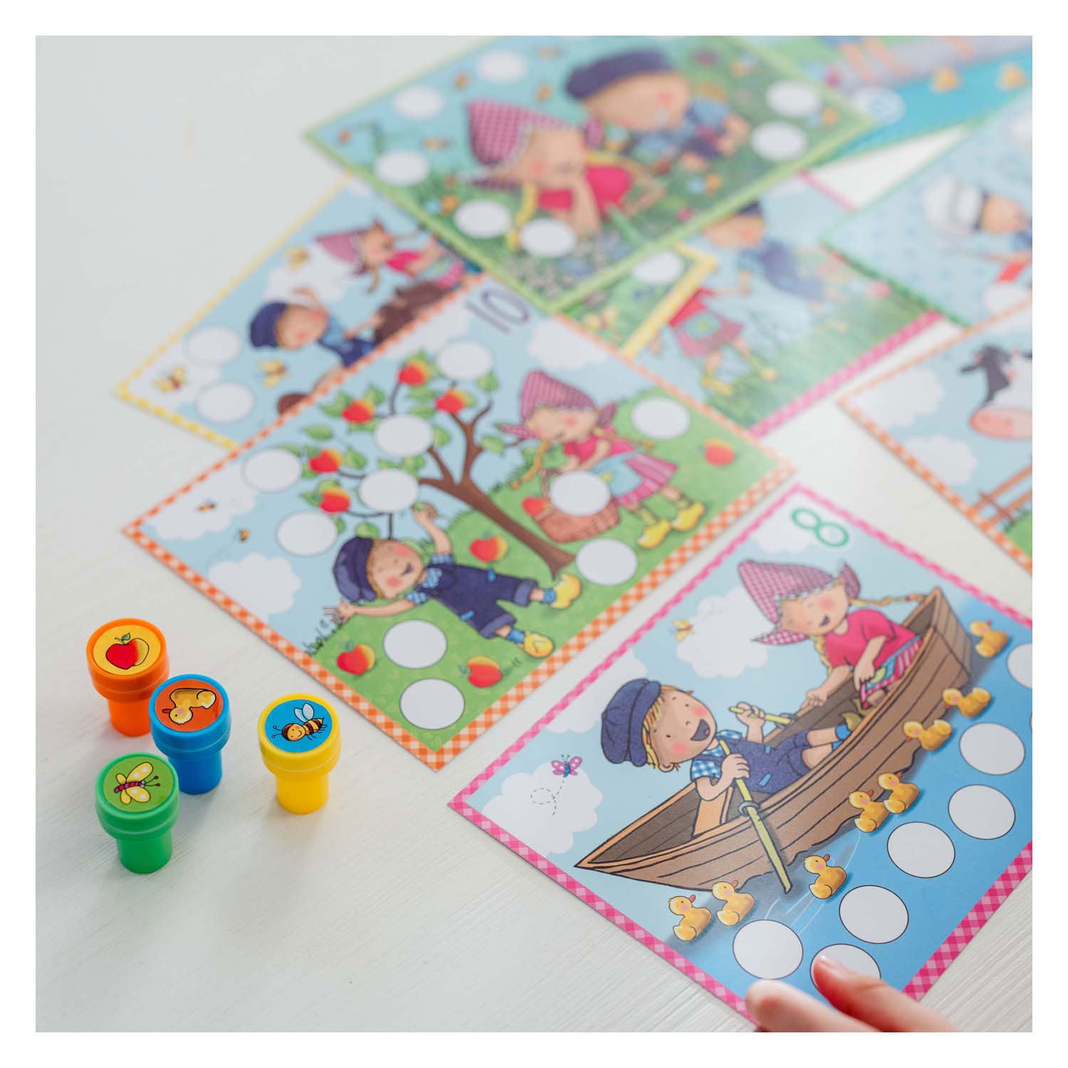 Bambolino Toys Fien teun pädagogisches Stempelset