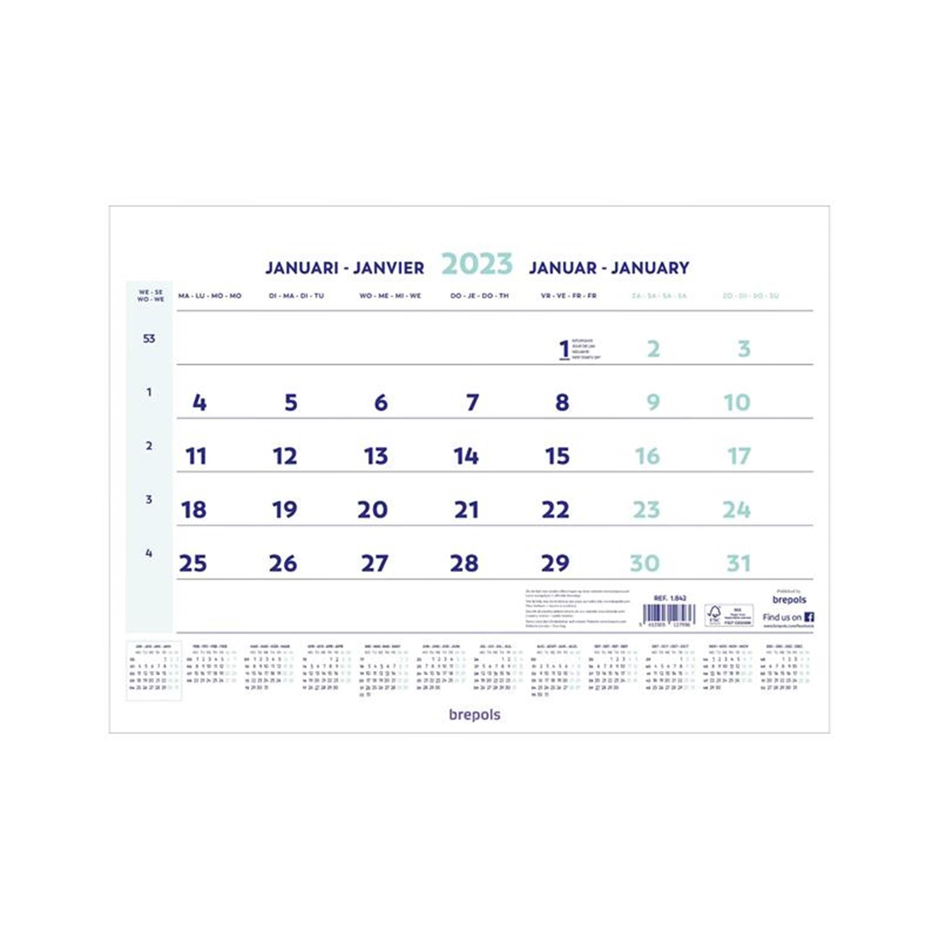 Brepols maandkalender 2026