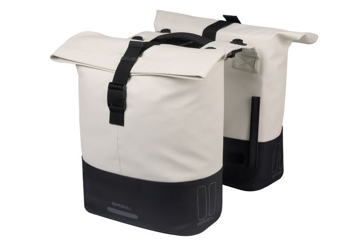 Basil Cove MIK 28-32L Doppel-Packtasche, 14 x 29 x 36 cm, weiß/schwarz