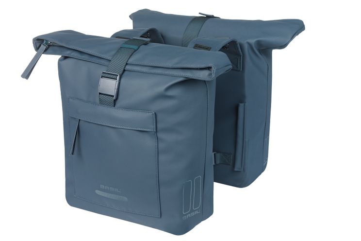Basil Brooklyn 41L Doppel-Fahrradtasche - Blau (14 x 30 x 37 cm)