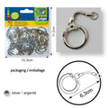 Vaessen creative • sleutelhanger 63mm zilver 15pcs