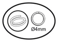 Darice vaessen creative • ringen enkel 4mm 360pcs silver