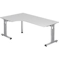 Bach hoekbureau hammerer vos82 e d melamine 200x120cm wit