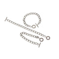 Darice • chain bracelet + clasp rod ring 10cm x1 silver